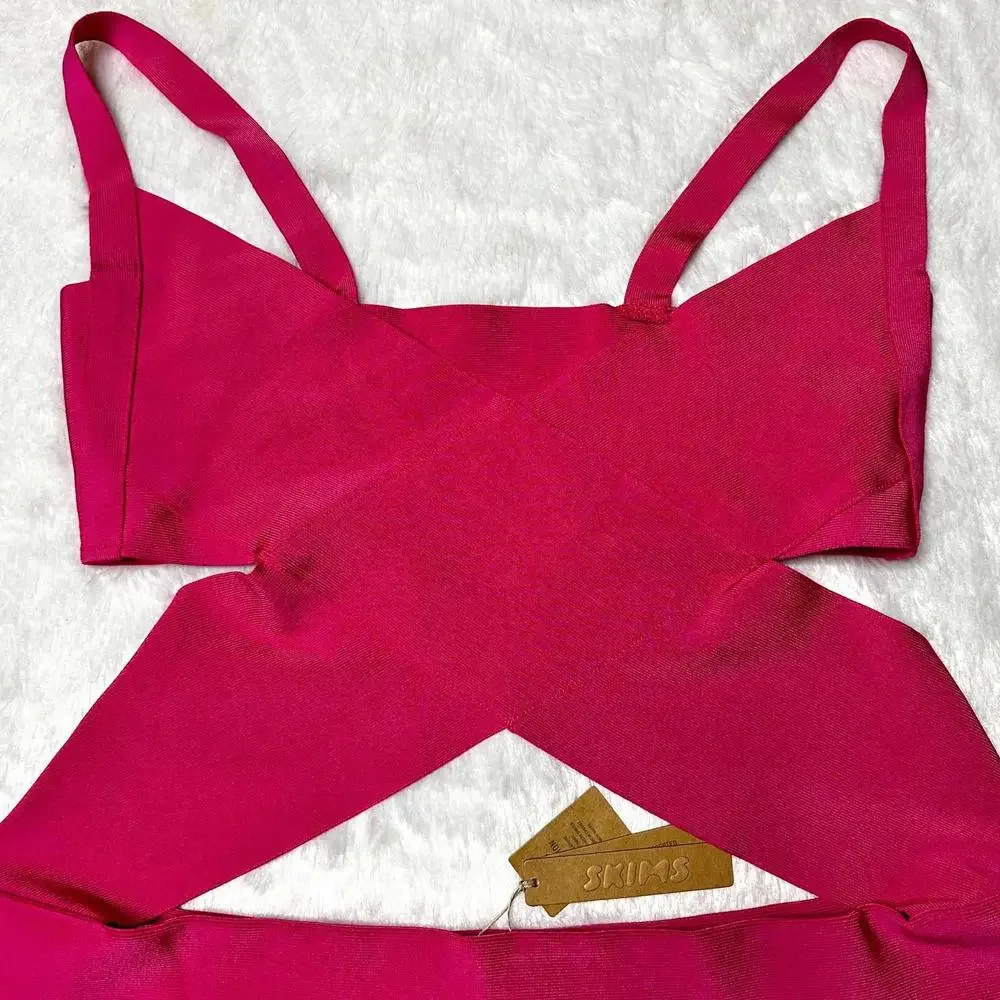 NWT Skims Knit Swim Monokini in Magenta Women’s 3X